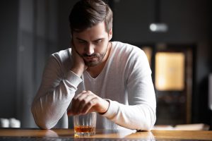 A man struggles with alcoholism and depression.